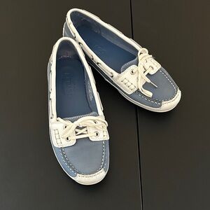 Sebago Blue and White Loafers